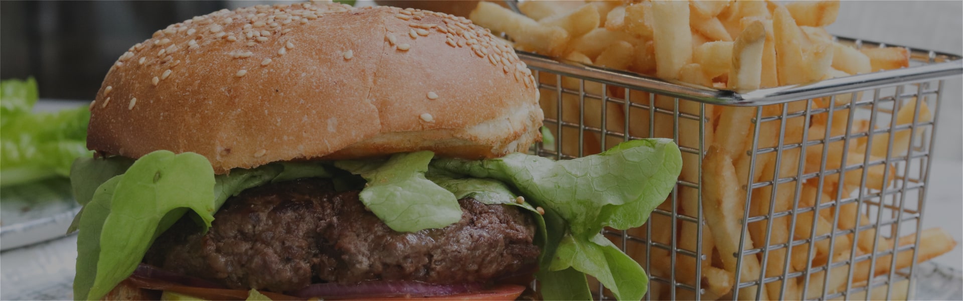 Burger and chips